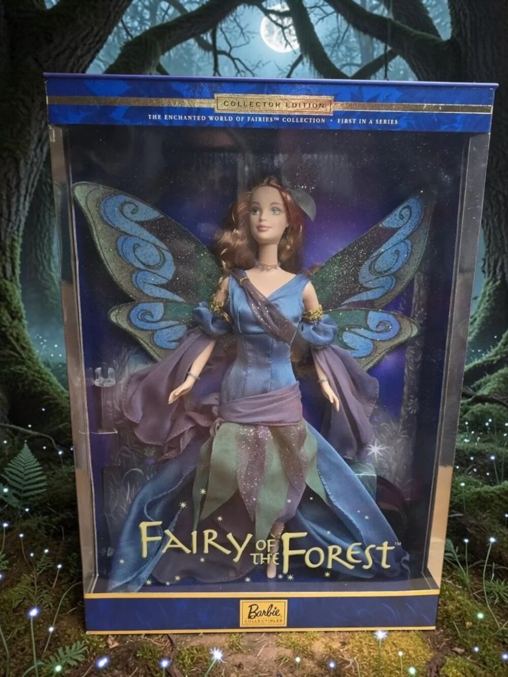 Barbie Fairy of the Forest Doll - Blue, Purple & Green 1999